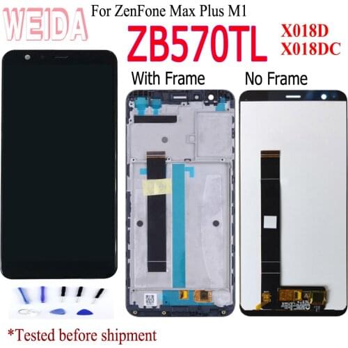 Lcd For ASUS ZenFone Max Plus M1 ZB570TL LCD X018DC X018D LCD Display Touch Screen Digitizer Sensor Glass Assembly with Frame