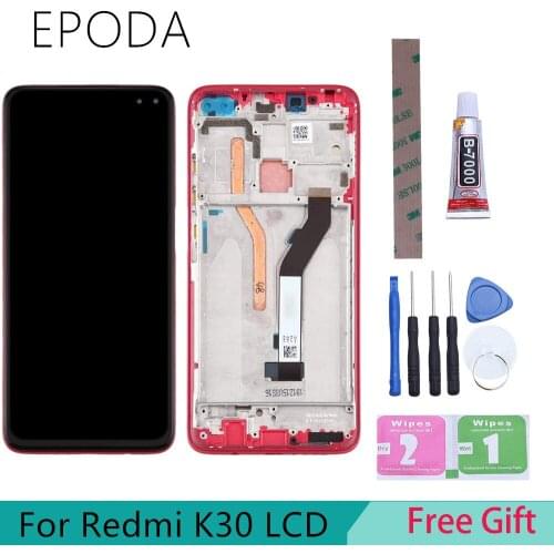 6.67" Original For Xiaomi Redmi K30 LCD Screen Display With Frame+Touch Panel Digitizer For Xiaomi Poco X2 Mi Pocophone X2 LCD