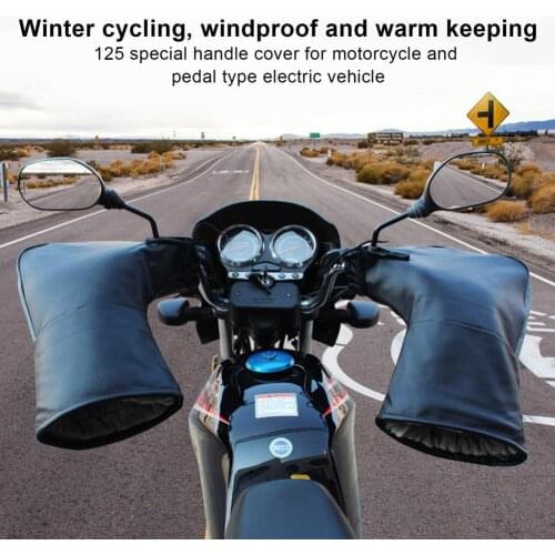 1 Pair Waterproof Windproof Motorcycle Grip Handlebar Muff Warmer Cover Glove Motorcycle Glove Motorcycle Accessories Polyester