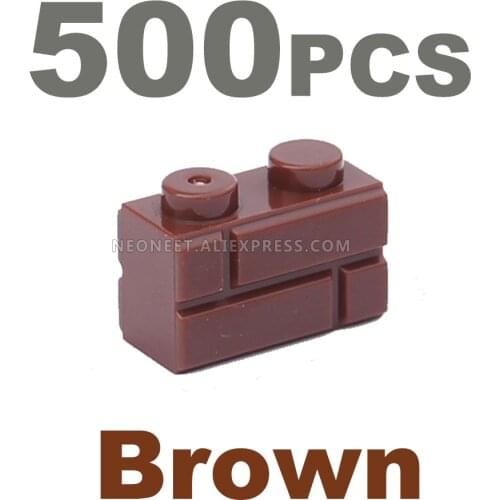 1x2 Bricks Wall Brick Building Blocks Brown Minifigues Mega Bloks 98283 6000066 DIY MOC My City Street Houses Castle 300/500x