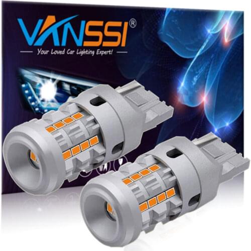 2PCS T20 7440 7440A WY21W LED Canbus Turn Signal Light Amber Yellow Built in Resistor Anti Hyper flashing LED Bulb Erorr Free