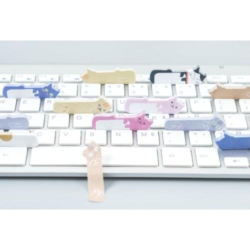 20packs Lazy Cat Memo sticker Sticky Notes Taro cat Back Memo Notebook Note Paper Stickers School Supply Name Pad