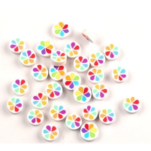 20Pcs 8mm Colorful Donuts Sweet Resin Decoration Crafts Kawaii Bead Flatback Cabochon Scrapbook DIY Accessories Buttons