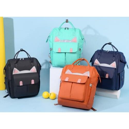 4 colors cartoon Mummy Backpack Large Capacity Nappy Travel Bag Waterproof Convenient Baby Nursing Bags