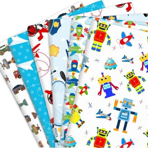 50*145cm Wings Aircraft Super Planes Polyester Or 100% Pure Cotton Material Patchwork Sewing Fabrics Quilt Needlework DIY Cloth