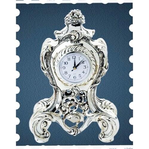 925 Sterling Silver Plated Silver Table Clock