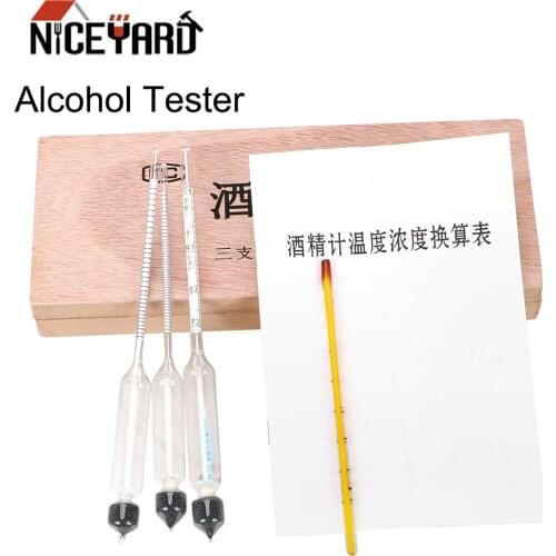 NICEYARD 4 piece/set 0-100% Professional Breathalyzer Alcohol Tester Alcoholometers Concentration Meter for Wine Alcohol