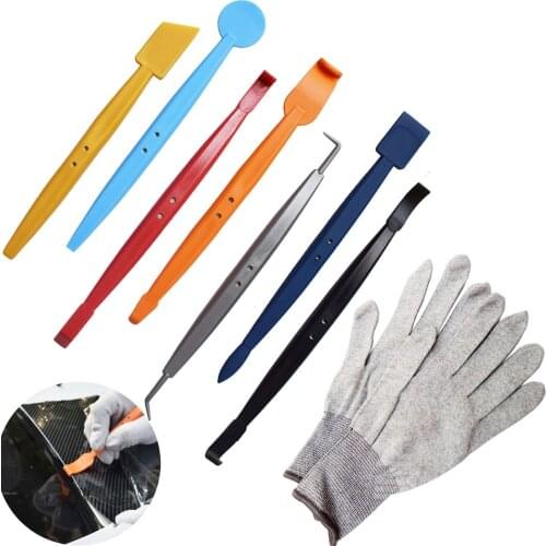 Vehicle Wrap Car Vinyl Magnetic Squeegee Carbon Foil Film Install Magnet Scraper Gloves Car Sticker Styling Accessories B20+D08