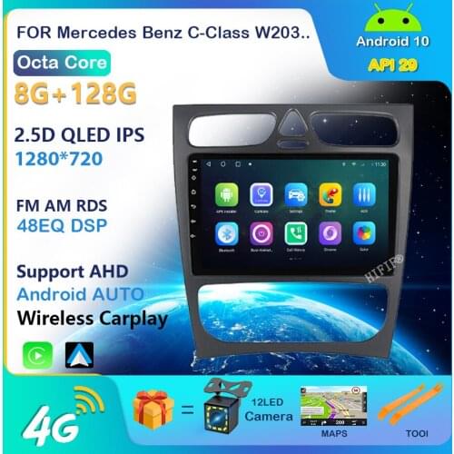 2 Din Car Multimedia Player Android GPS Autoradio For Mercedes Benz C-Class W203 C200 C320 C350 CLK W209 2002-2005 Head Unit