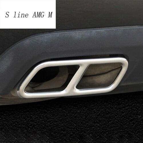 Car styling Trunk Tail Throat Exhaust Pipe for Mercedes Benz R Class W251 R300 320 covers Stickers muffler tip auto accessories