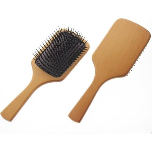 25.3*8.7*3.5cm Big Large Canada Wood Made Best Women Men Professional Paddle Hair Brush And Comb