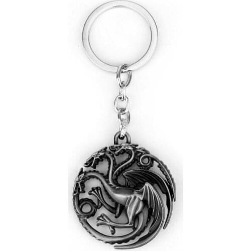 MQCHUN Movie Family Badge Round Dragon Hollow Keyring Keychain souvenir Fashion Key Chain -50