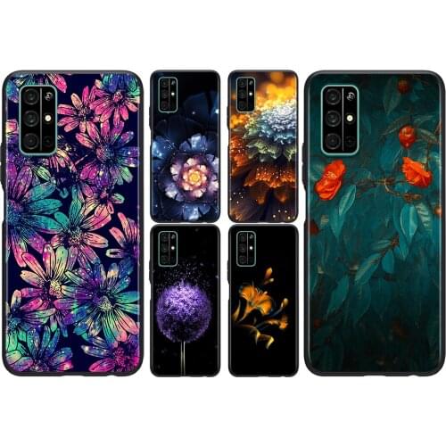 Beautiful Flower Art For Huawei Honor 50 SE V30 View 20 V20 30i 30S 30 20S 20E 20i 20 Lite Pro Plus Soft Phone Case