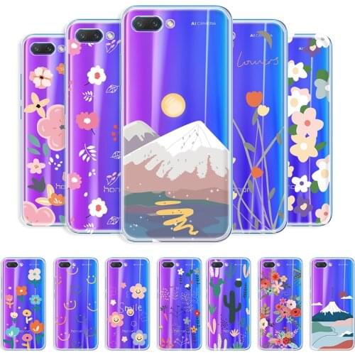 For Huawei Honor 10 Case Clear Soft Cover For Honor 10 Honor10 Transparent Phone Coque on Honor 10 5.84" Protective Case Scenery