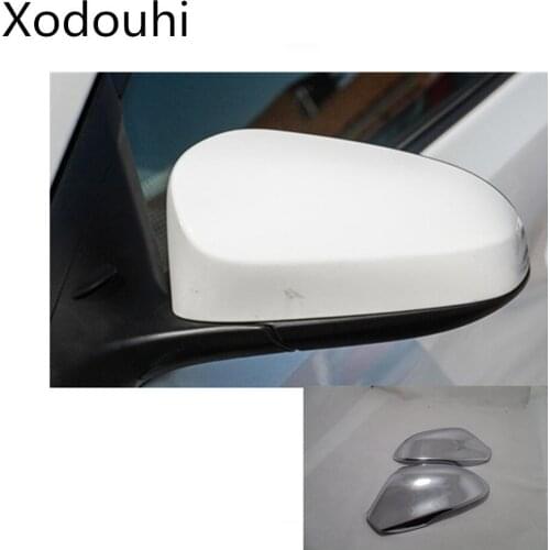 For Toyota Vios/Yaris sedan 2017 2018 2019 car styling sticker rear view rearview side glass mirror cover trim frame 2pcs