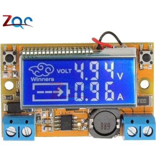 Dual Display DC-DC 5-23V To 0-16.5V 3A Max Step Down Power Supply Buck Converter Adjustable LCD Step-down Voltage Regulator