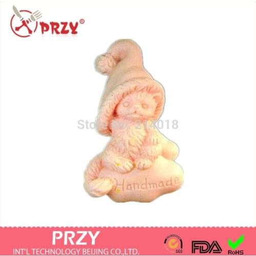 Hot 3D bear/ hat shape handmade soap mold animal candle molds silicon mould Chocolate Candy Moulds Form of Cake