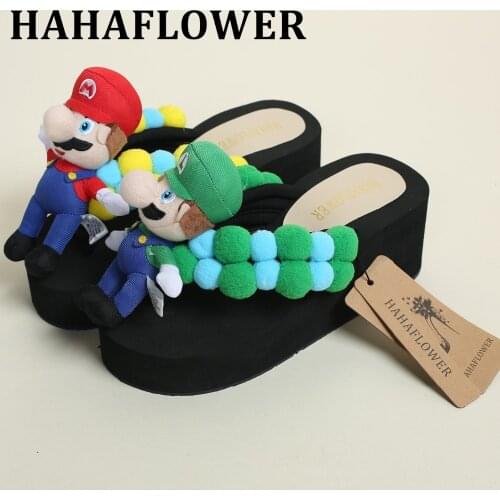 HAHAFLOWER Fashion Women Summer Beach EVA Sandals Super Mario Clogs Girls Slippers FREE SHIPPING