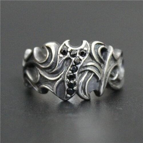 Size 7-13 Crystal Number 7 Ring 316L Stainless Steel Cool Popular New Lucky 7 Biker Ring