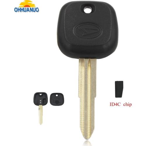 Transponder Key Blank Fob Key Remote Shell for Daihatsu Charade Copen Cuore Feroza Sirion Terios YRV With ID4C Chip