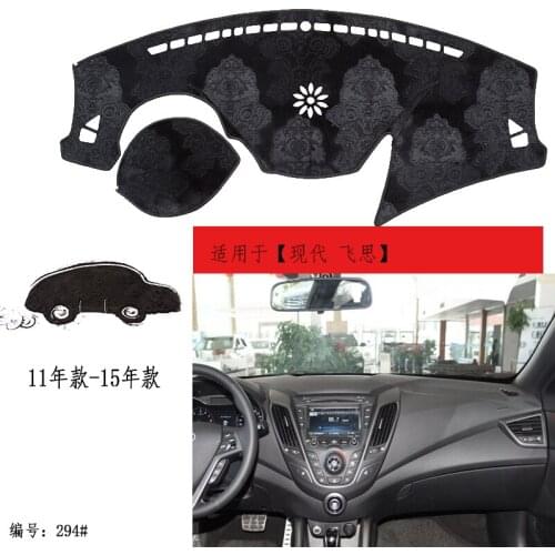 TOMMIA For Hyundai Veloster 11-15 Dashboard Pad Cover Dash Mat Anti-Sun Velvet Instrument