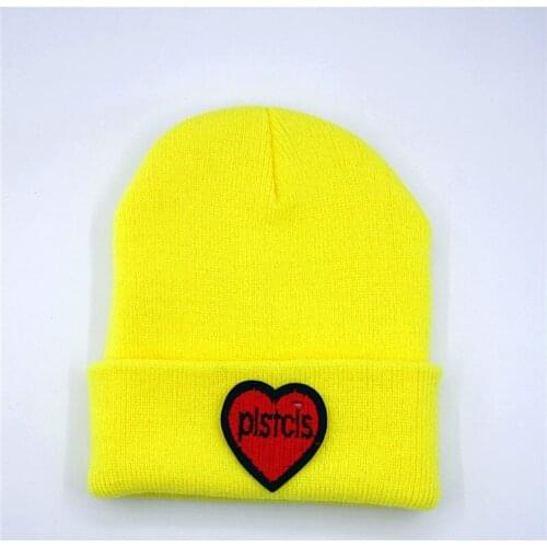 LDSLYJR Cotton Letter love embroidery Thicken knitted hat winter warm hat Skullies cap beanie hat for men and women 03