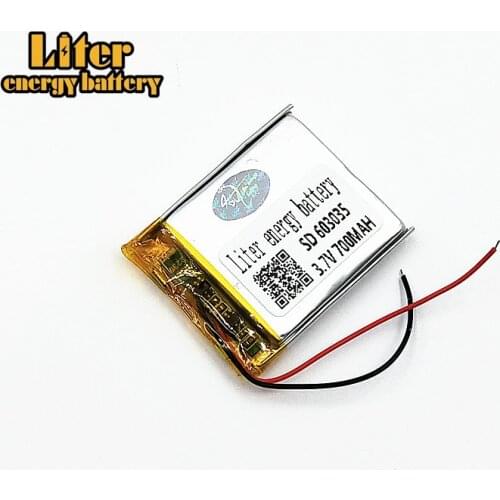 3.7V 700mAh 603035 Lithium Polymer Li-Po li ion Rechargeable Battery cells For Mp3 MP4 MP5 GPS mobile bluetooth Smart Watch