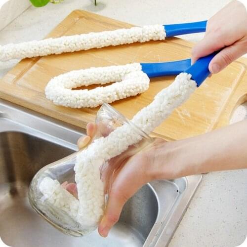 Multi Functional Flexible and Foldable Cleaning Brush Kitchen Wire Scrub Set for Washing Wine Decanter Cleaning Shisha Bottles