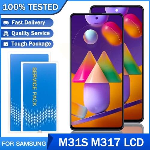 Original LCD Screen For Samsung Galaxy M31S M317 SM-M317F M317F/DS LCD display Screen Touch panel Digitizer with frame Assembly