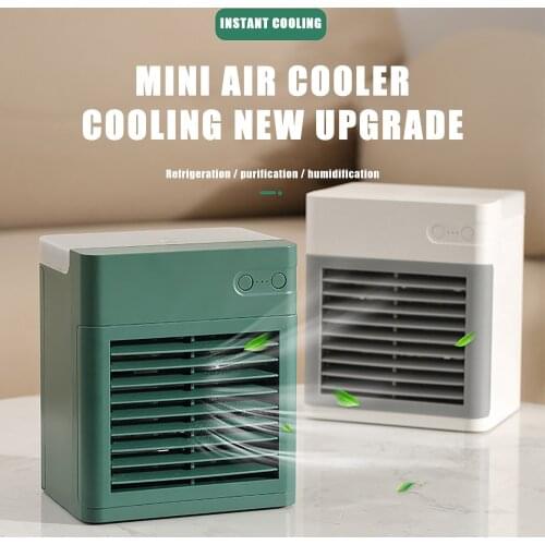 Usb Portable Air Cooler Fan Desk Mini Air Conditioner Desktop Air Cooling Fan Humidifier Purifier For Office Ventilador#g4
