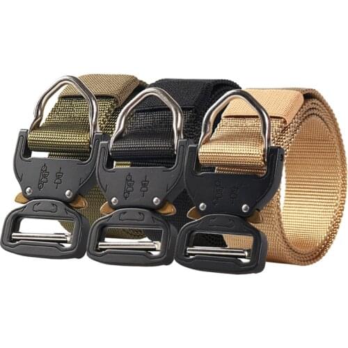Imitation Nylon Tactical Belt Unisex Outdoor Climbing Alloy Buckle Belt, Outdoor Sports Accessory