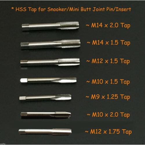 Thread Tap - M14x2.0, M14x1.5, M12x1.5, M12x1.75, M10x1.5, M10x2.0, M9x1.25