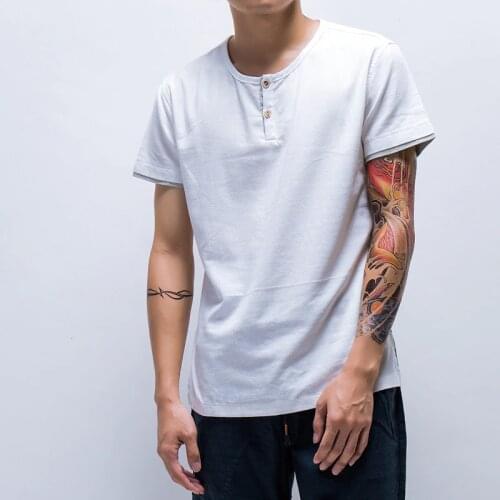 Cotton Linen Shirt Men New Arrival Summer Thin Breathable Cool Straight Loose Shirts Male Casual Trend Linen Clothes TS-260