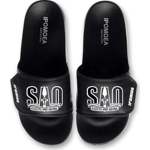 Unisex Anime Sword Art Online SAO soft bottom PVC Casual buckle slippers babouche sandals Slides