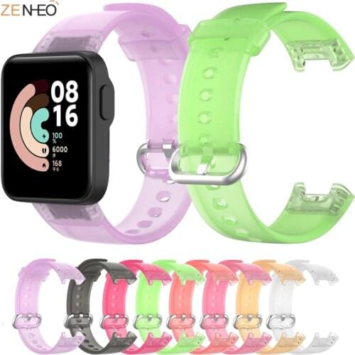 Silicone Wrist Strap Transparent for Xiaomi Mi Watch Lite /Redmi Watch Lite TPU Smooth Smart Watch Band Sport Bracelet Correa