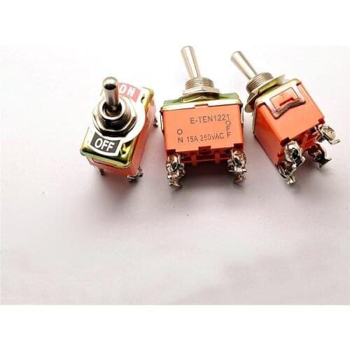 Toggle switch, rocker switch E-TEN1221, 4 feet 2 stalls 15A / 250V