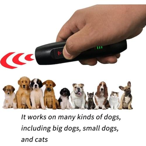 Pet Dog Repeller Anti Barking Stop Bark Training Device Trainer LED Ultrasonic Anti Barking Ultrasonic with 3W Flashlight