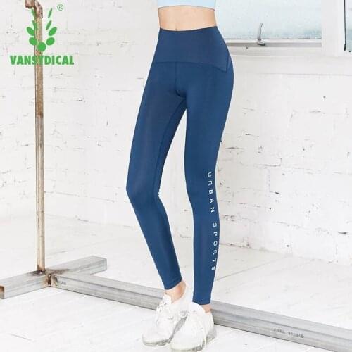 Vansydical Womens High-waist Gym Yoga Pants Running Compression Tights Stretchy Fitness Workout Sports Leggings