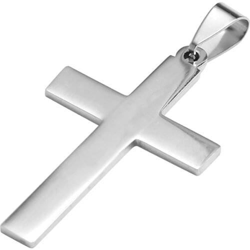 High Grade Stainless Steel Big Small Cross Pendant Charms For Jewelry Making DIY Necklace Components