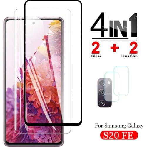 Protective Glass for Samsung Galaxy s20 fe Screen Protectors Tempered Glass for Galaxy s20fe Glass Camera Lens fes20 Film