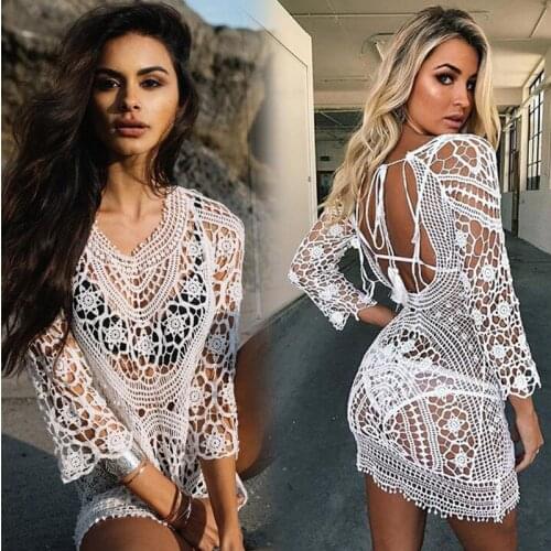 Women Beachwear Swimwear Bikini Beach Wear Cover Up Ladies Summer Dress Long Shirts Sundress Cardigan