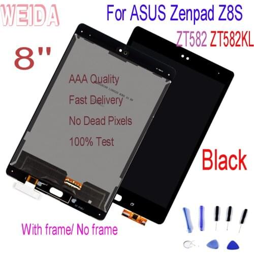 WEIDA 8'' For ASUS Zenpad Z8S Tablet ZT582KL ZT582 LCD display touch Panel screen digitizer assembly with frame with tools