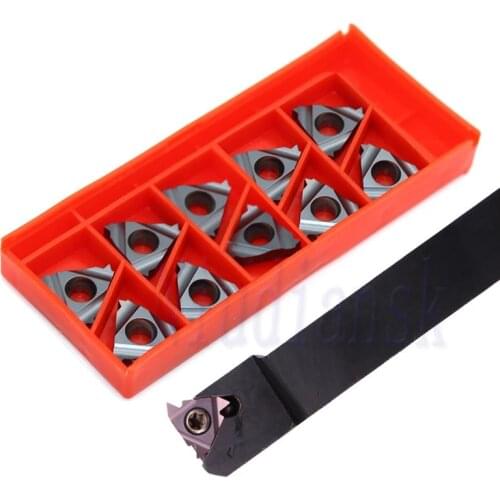 1pc SEL1212H16 SEL1616H SEL2020K SEL2525M Threading Tool Holder +10pcs 16IR 0.5 0.75 1.0 1.5 3.5ISO Carbide Inserts Turning Set
