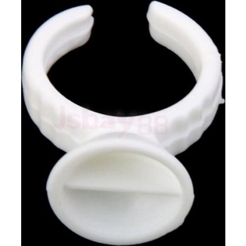 100 Eyelash Extension Disposable Glue Ring Tattoo Pigment Holder 2 Slot S