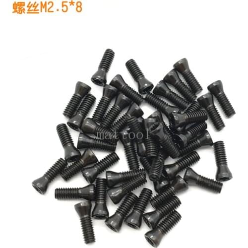 100PCS M2.5 * 8 CNC Tool Accessories Screw Milling Cutter Knife Cutter Plate Screws Plum Screws CNC Black M2.5 * 8mm