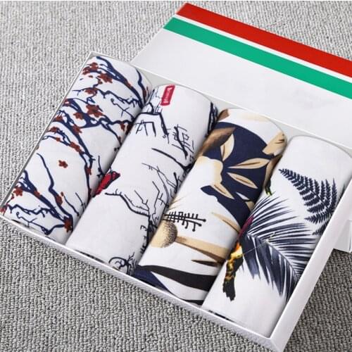 Mens Boxers U Convex Underwear Boxer Underpants Homme Boxershorts Calzoncillos Hombre Jockstrap Panties for Man 4PCS