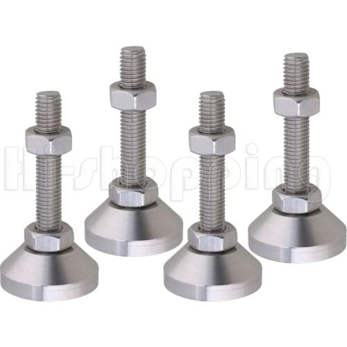 4Pcs Heavy Fixed Adjustable Feet 304 Stainless Steel 40mm Dia M10x50mm for Machine tool Furniture Pad Foot pad Max Load 1Ton