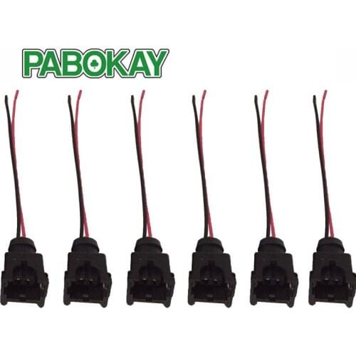 6 pieces X New Fuel Injector Connector wire plug 0280150842 0280150846 0280150563 EV1 2PIN