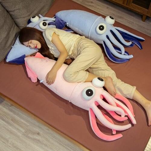 70-130cm Large Lifelike Cute Squid Plush Toy Stuffed Sea Animal Cuttlefish Pillow Simulation Octopus Doll Toy for Kids Children