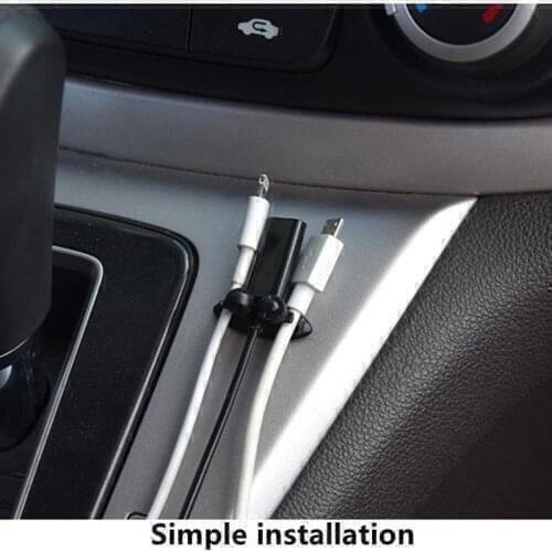 8PCS Car Cable Organizer Clips Silicone Stickers For Renault Fluence Laguna 3 Symbol 1 2 Talisman Estate